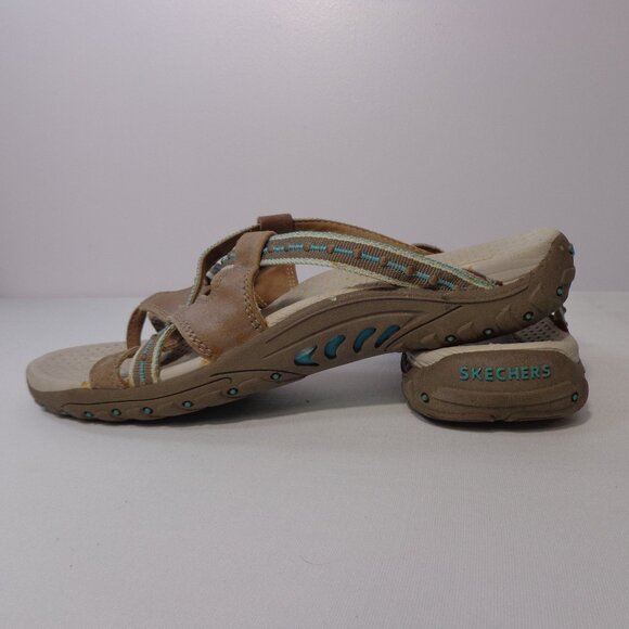 Skechers Reggae Soundstage Leather Toe Post Slide Sandal 46720 Women's Size 8 - Picture 2 of 8